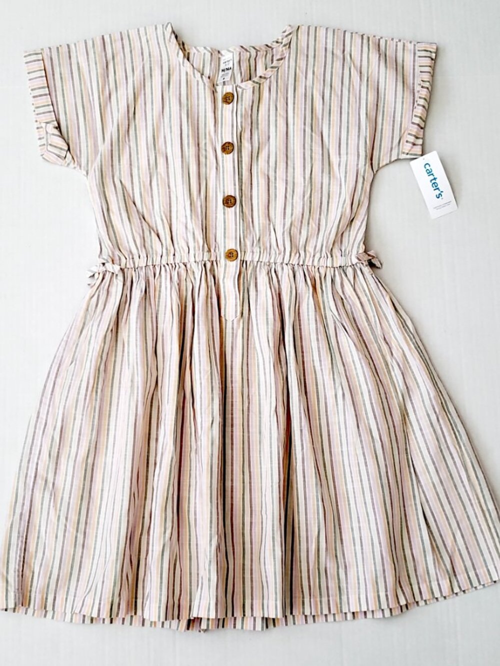 NWT Carter's Girl's Striped Poplin Dress